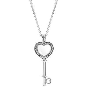 Pandora Floating Locket Heart Key Necklace